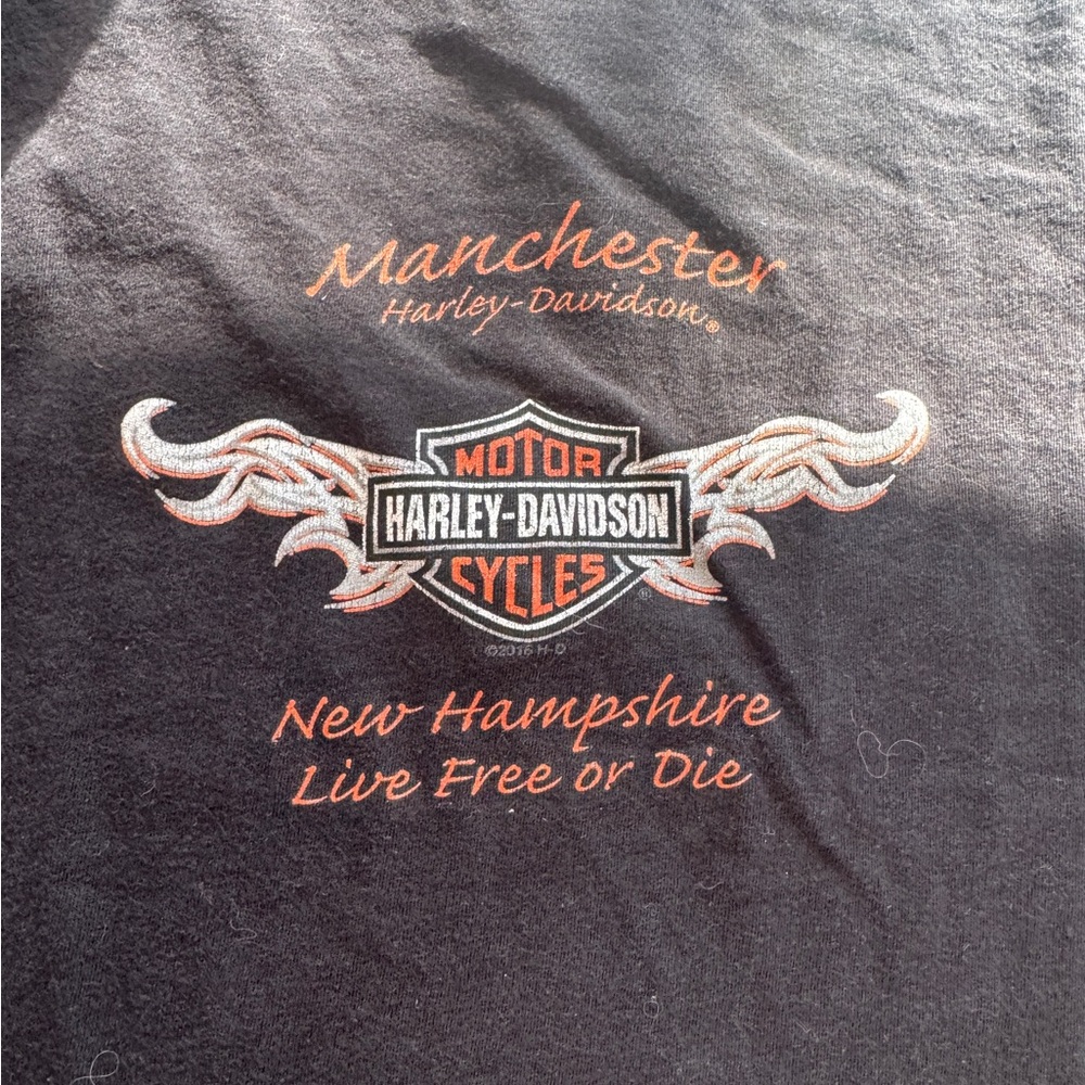 Harley-Davidson Black Long Sleeve Womens V-neck Tee- Size 1X - Picture 9 of 9